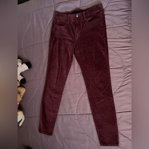 Never worn, burgundy color